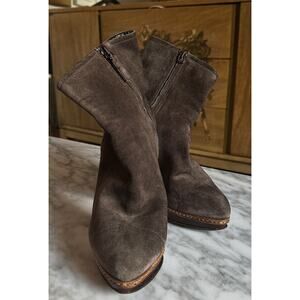 Prada Brown Suede Ankle Boot